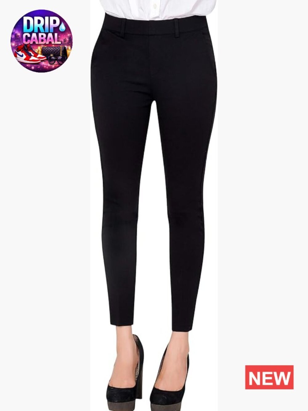 Pull On Stretch Yoga Dress Pants with 4-Way Stretch Ponte Fabric